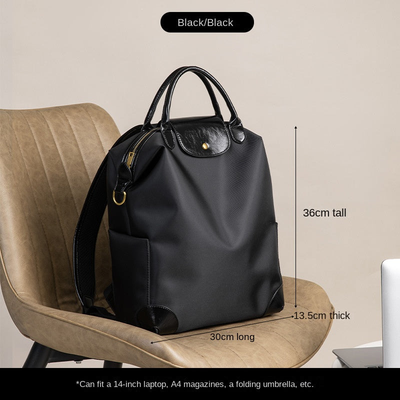 Mochila Nylon Premium Gran Capacidad Asas Cuero Ligera Negocios Viaje Commute 6 Colores