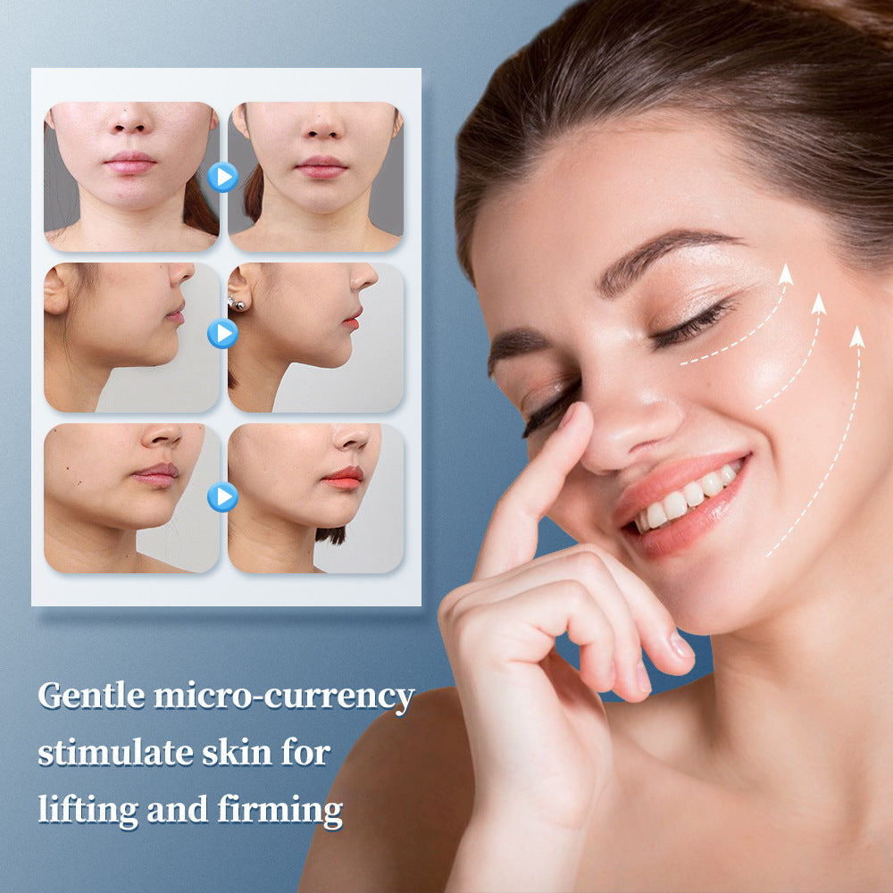 Masajeador Facial EMS Reductor de Arrugas Forma V – Microcorriente, 19 Niveles, 8 Modos, Recargable