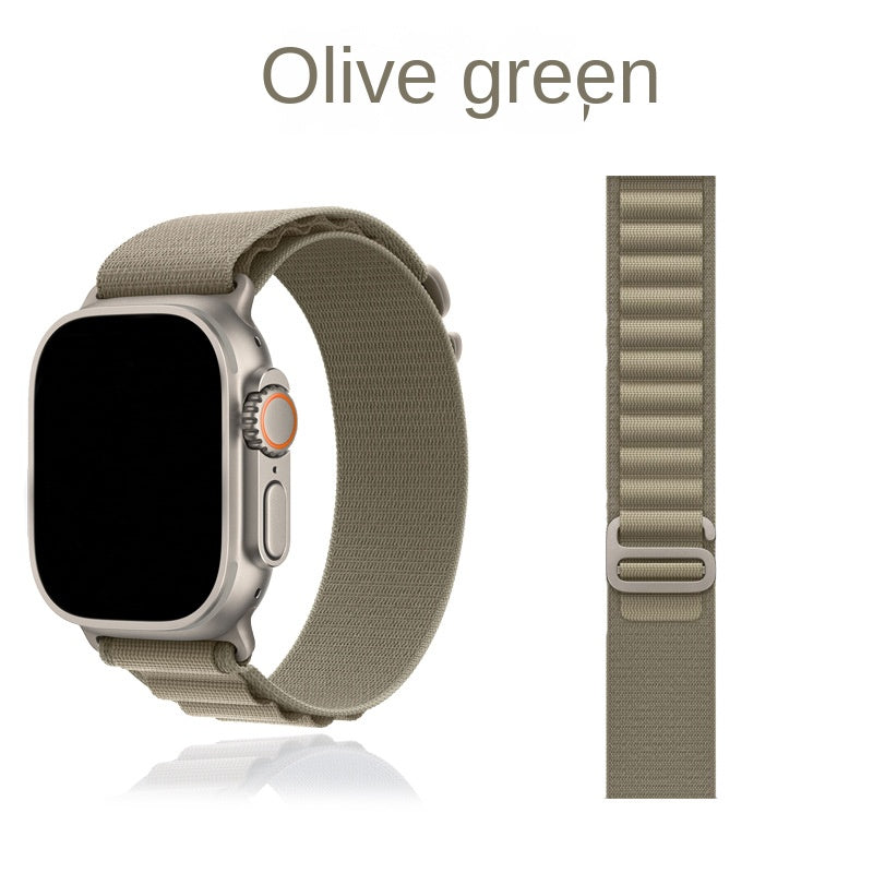 Correa de Nylon Loop para Apple Watch Series 11/10/Ultra – Alta Montaña, +60 Colores, 38–49mm