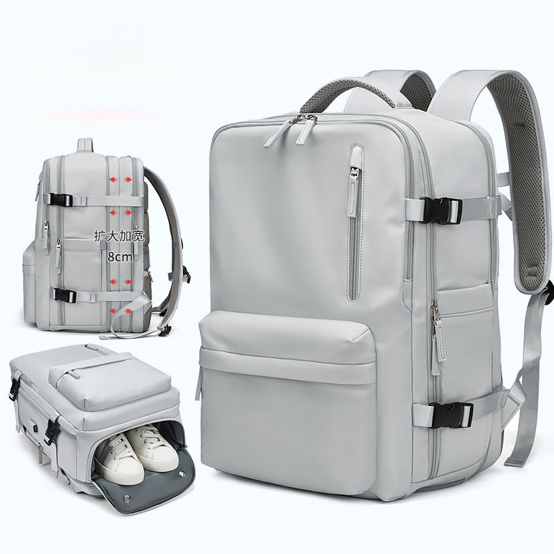 Mochila Impermeable 18" Porta Laptop Puerto USB Cuero Vintage Unisex 30x20x46cm 6 Colores