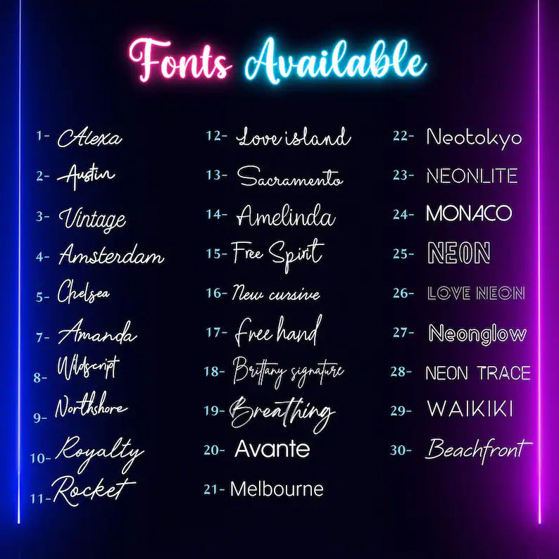 Letrero de Neón LED Personalizado con Nombre o Texto en Inglés Decoración Habitación Propuesta Negocio
