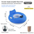 Silla Inflable Eléctrica con Hélice para Piscina y Lago | PowerFloat Crucero Manos Libres