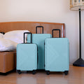 Set de 3 Maletas ABS Hardshell con Ruedas Dobles Ganchos y Candado TSA 20/24/28 Color Verde