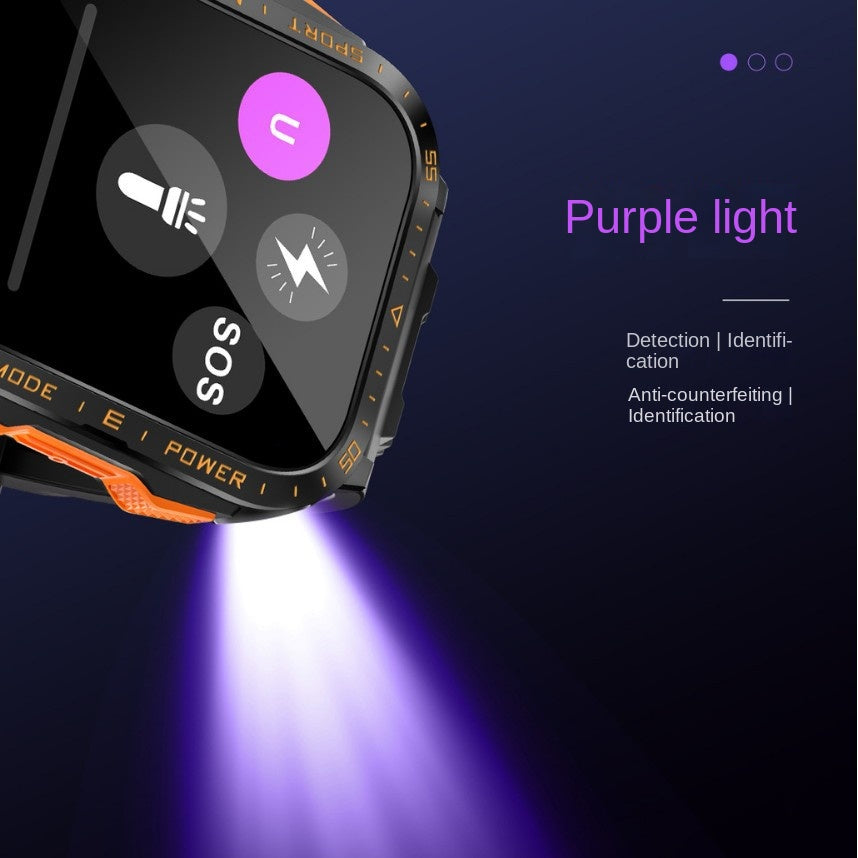 Smartwatch KT79 3ATM Impermeable Ritmo Cardíaco Presión Arterial Linterna Outdoor Llamadas Bluetooth