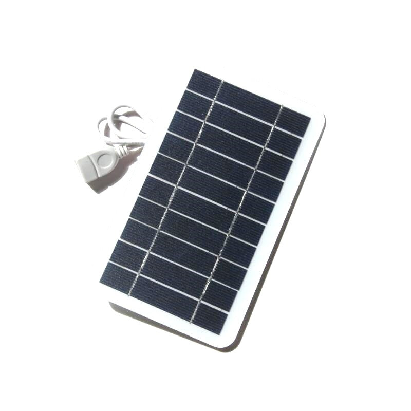 Panel Solar Portátil 2W 5V Cargador Solar Outdoor para Móvil y Dispositivos USB en Camping y Senderismo