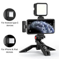 Kit de Vlogging MAMEN | Trípode, Micrófono Lavalier, Luz LED para iPhone y Android
