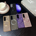 Funda Samsung Galaxy Z Fold 3 / 4 / 5 / 6 Magnética Glitter PC Dura Antigolpes | 5 Colores