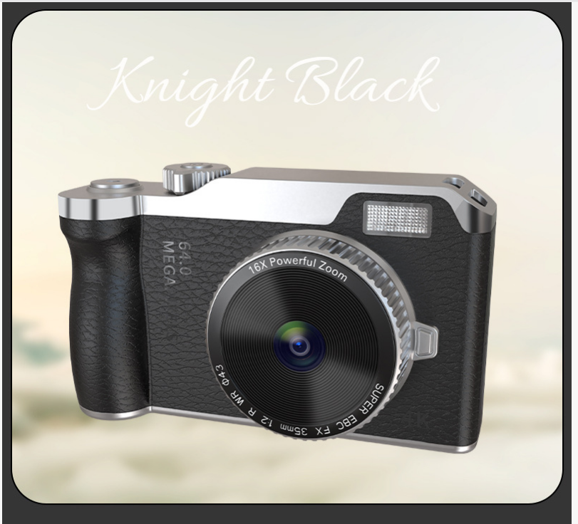 Cámara Digital Retro 4K HD Portátil para Estudiantes Niños Foto y Video Regalo
