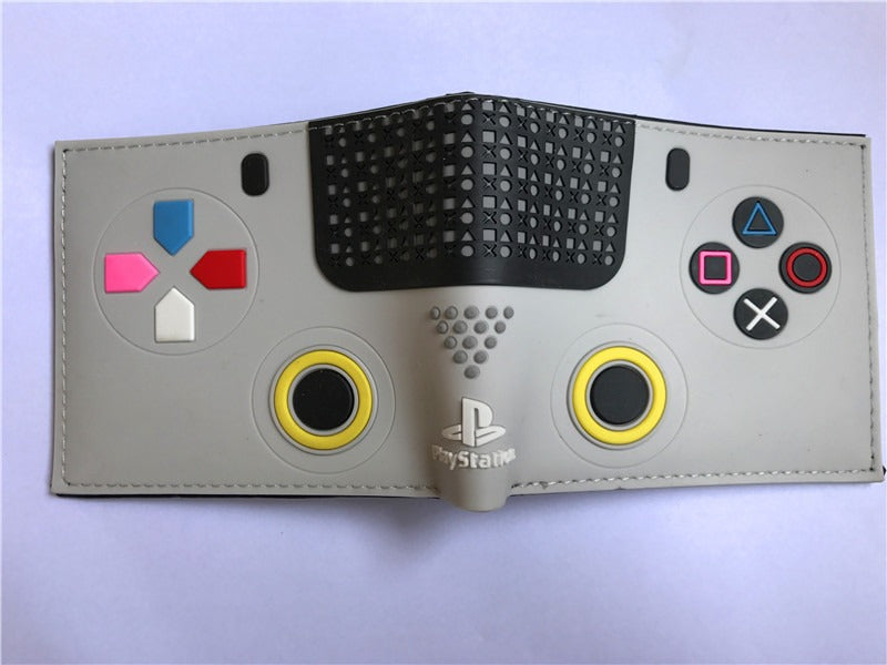 Cartera Corta Diseño PlayStation PS4 Botones Control Gamer Wallet Hombre Joven Friki