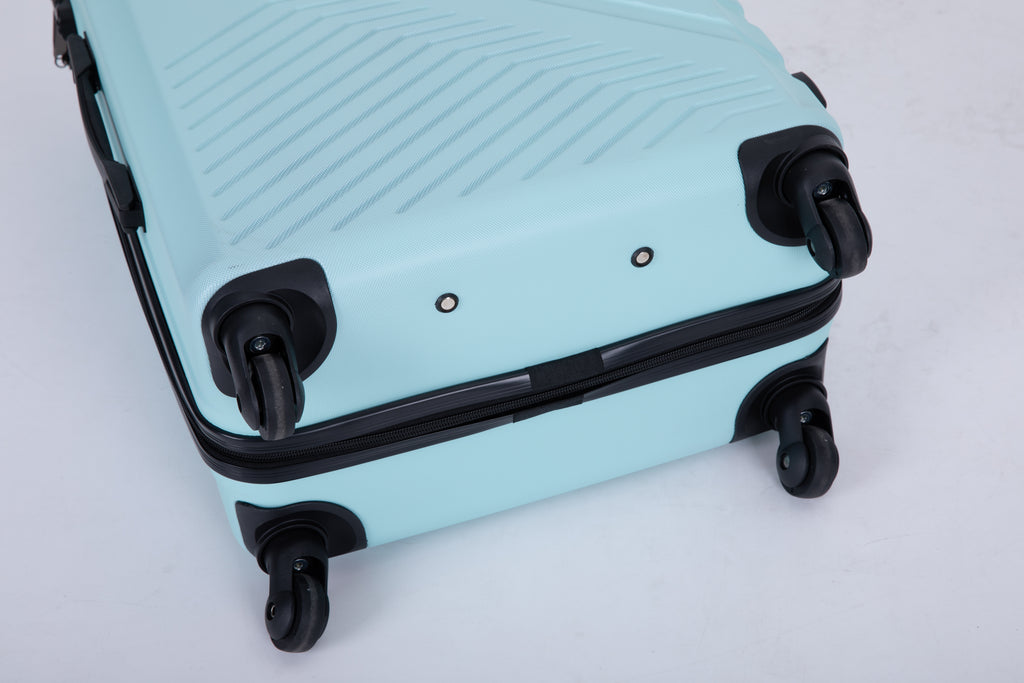 Set de 3 Maletas ABS Hardshell con Ruedas Dobles Ganchos y Candado TSA 20/24/28 Color Verde