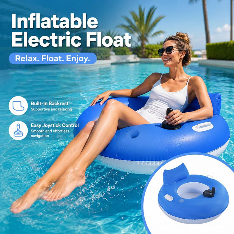 Silla Inflable Eléctrica con Hélice para Piscina y Lago | PowerFloat Crucero Manos Libres