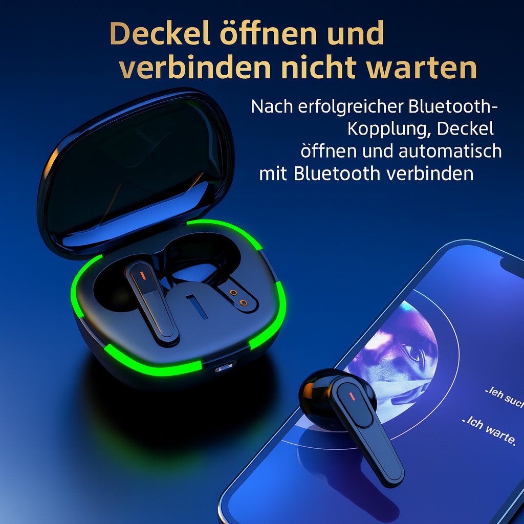 Audífonos Inalámbricos TWS Bluetooth 5.0 In-Ear, Control Táctil, IPX4 y Estuche LED