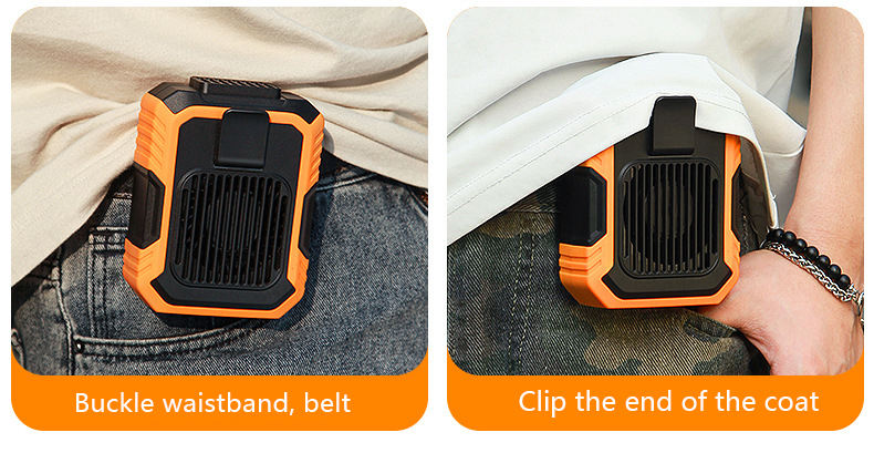 Ventilador Portátil Mini USB con Clip para Cintura Outdoor Sin Aspas Carga Silencioso Escritorio