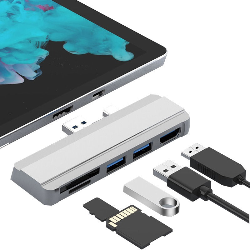 Hub Docking Station USB a HDMI para Surface Pro 4 5 6 Pantalla Simultánea Lector de Tarjetas Expansión