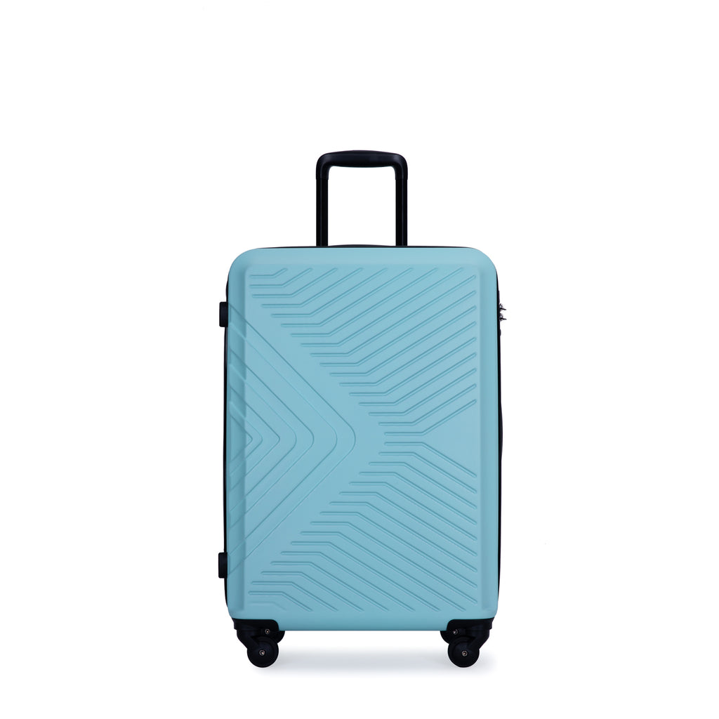 Set de 3 Maletas ABS Hardshell con Ruedas Dobles Ganchos y Candado TSA 20/24/28 Color Verde