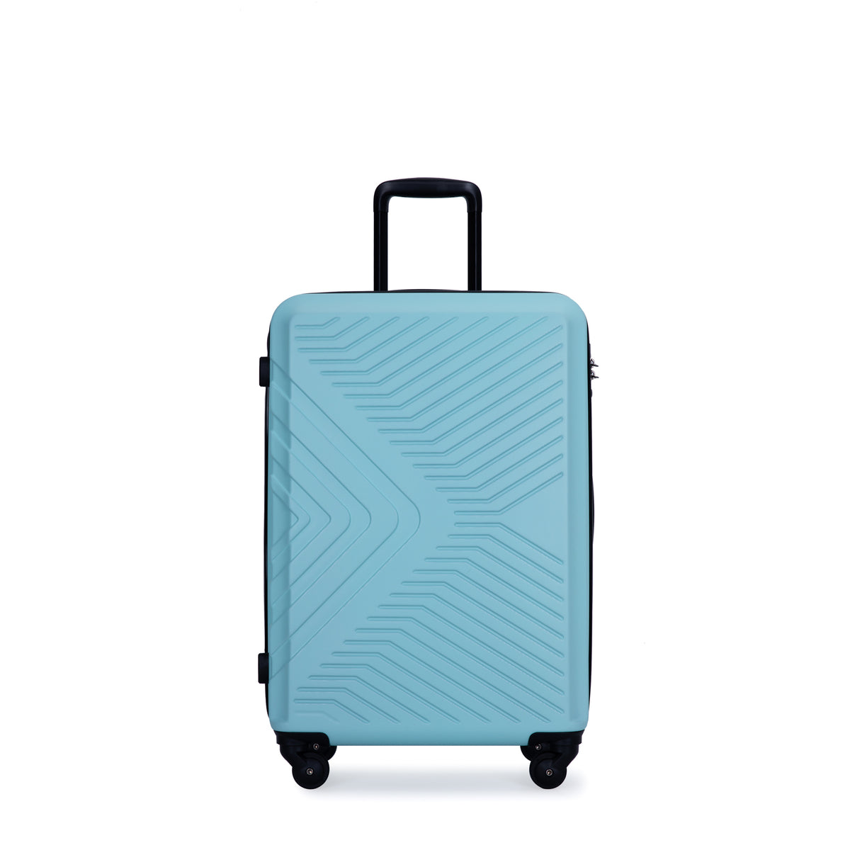 Set de 3 Maletas ABS Hardshell con Ruedas Dobles Ganchos y Candado TSA 20/24/28 Color Verde