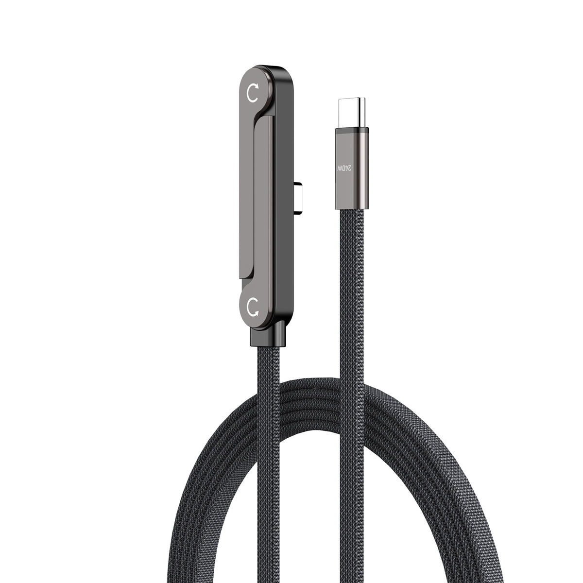 Cable USB-C 240W Carga Rápida con Conector Flexible Anti-bloqueo para Gaming, iPhone 17 y Huawei