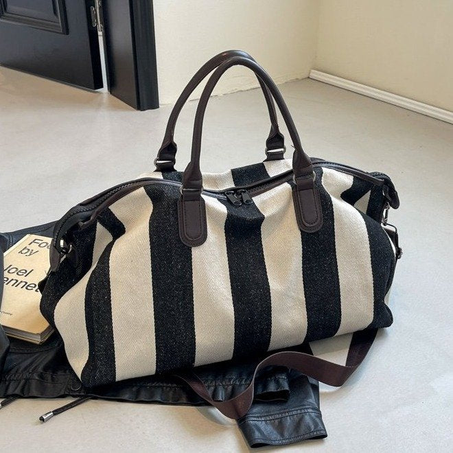 Bolso Tote Mujer Canvas Lona Grande Multibolsillos Escuela Trabajo Compras Casual
