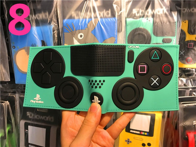 Cartera Corta Diseño PlayStation PS4 Botones Control Gamer Wallet Hombre Joven Friki