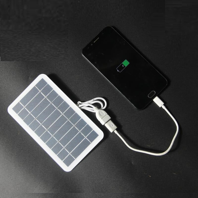 Panel Solar Portátil 2W 5V Cargador Solar Outdoor para Móvil y Dispositivos USB en Camping y Senderismo