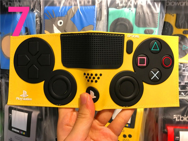 Cartera Corta Diseño PlayStation PS4 Botones Control Gamer Wallet Hombre Joven Friki