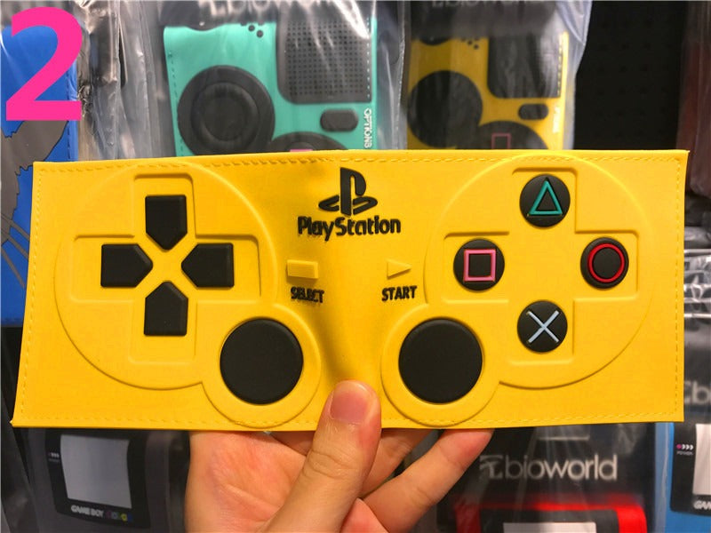 Cartera Corta Diseño PlayStation PS4 Botones Control Gamer Wallet Hombre Joven Friki