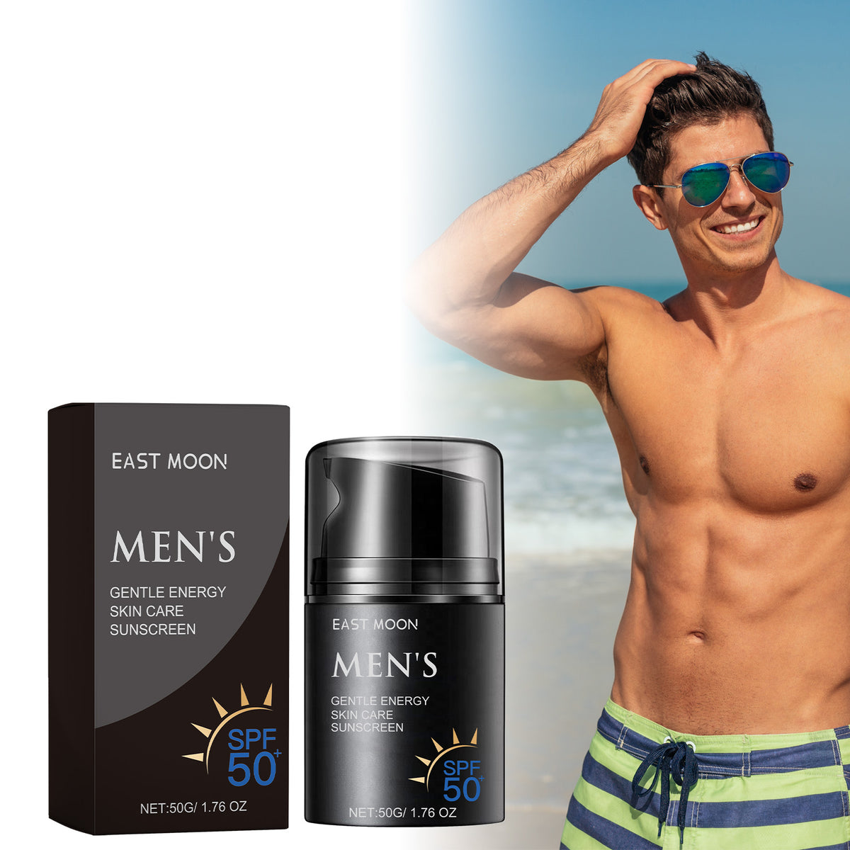 Protector Solar Reforzado para Hombre | Protección UV, Hidratante y Refrescante