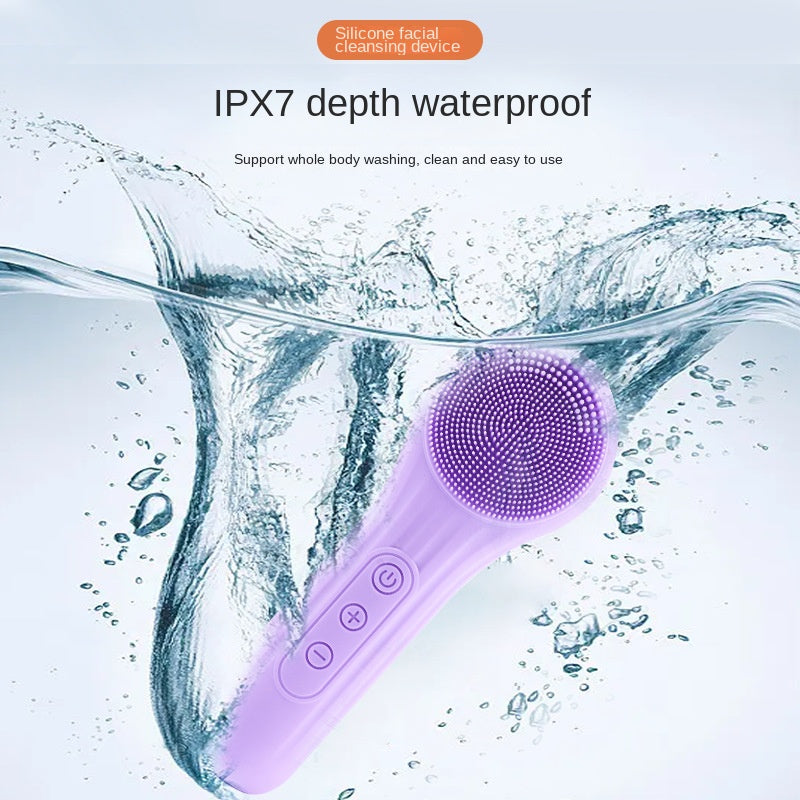 Dispositivo Limpiador Facial de Silícona Ultrasónico con Masaje y Compresión de Calor IPX7