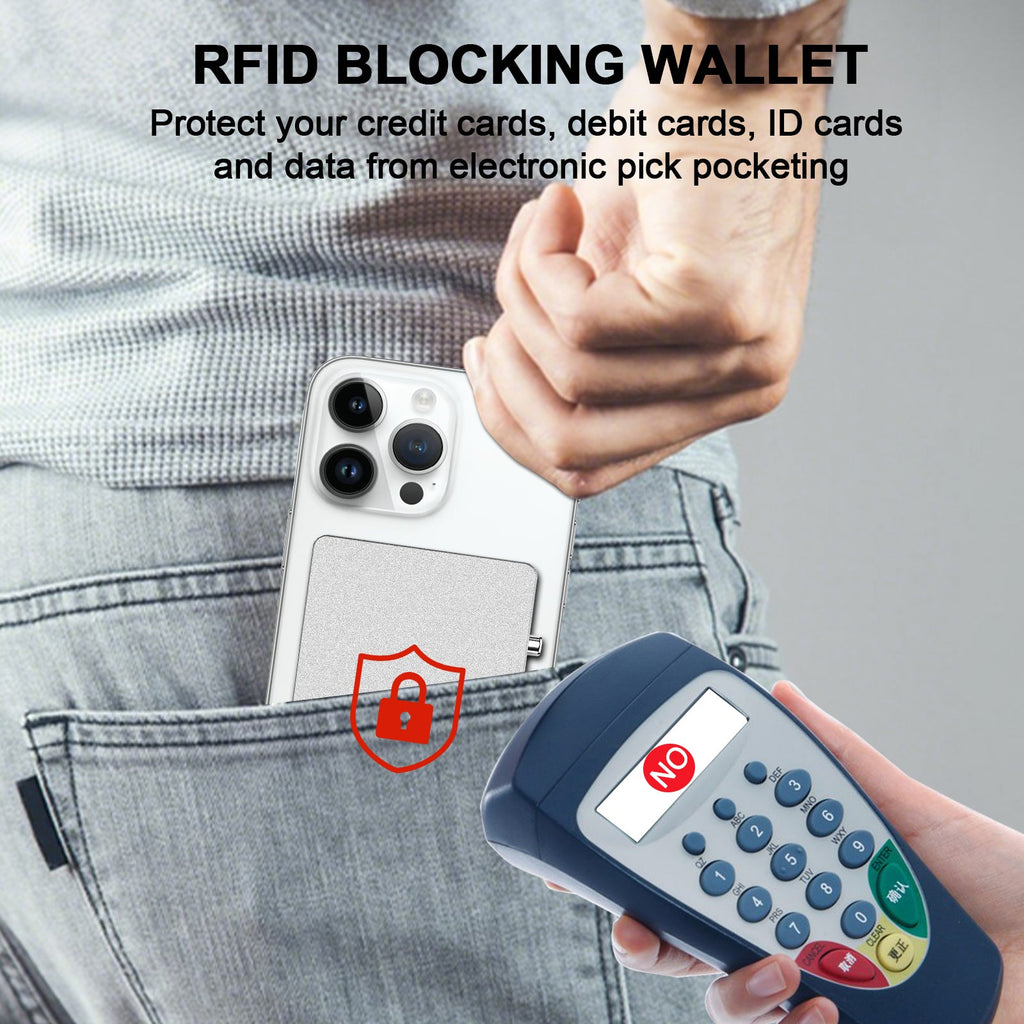 Cartera TOYFID con Bloqueo RFID, Minimalista, Porta Tarjetas para Magsafe con Soporte Ajustable y Pop-Up Magnético