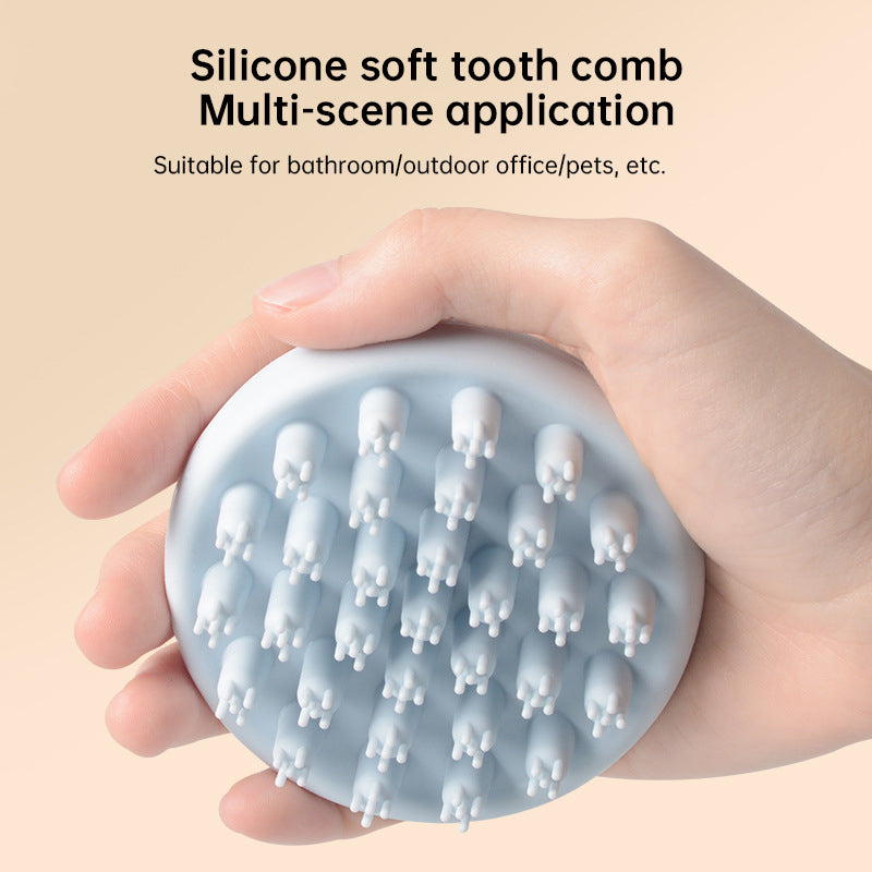 Cepillo de Baño de Silicona para Bebé – Masaje de Cuero Cabelludo, Limpieza Corporal, 5 Colores