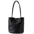 Bolsa Tote Tejida Woven Cuero PU Gran Capacidad Hombro Mujer 5 Colores 1821g