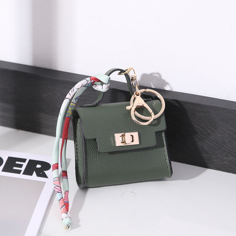 Mini Bolsa Kelly PVC Monedero Llavero Cierre Candado Unisex 7.5x4x7cm 11 Colores
