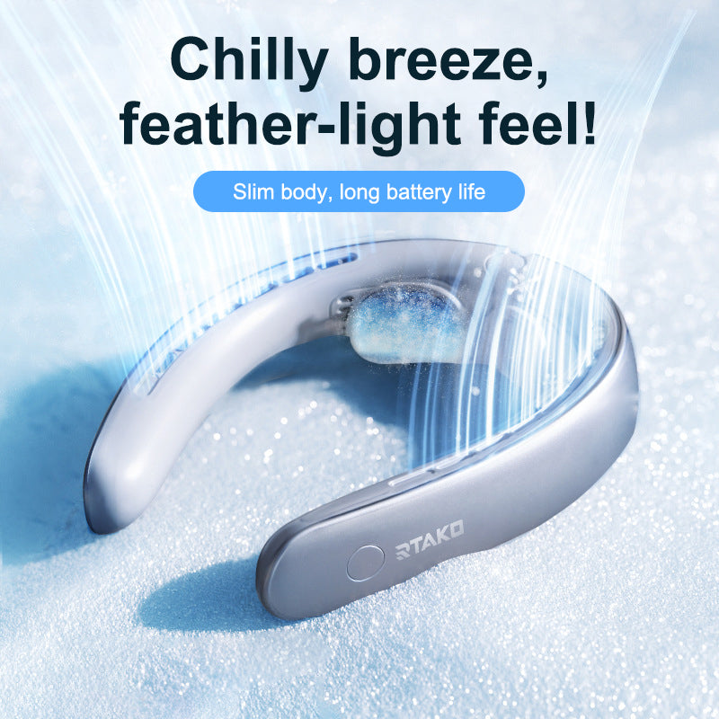 Ventilador de Cuello Sin Aspas – Portátil, USB Recargable, Mini Personal