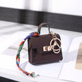 Mini Bolsa Kelly PVC Monedero Llavero Cierre Candado Unisex 7.5x4x7cm 11 Colores