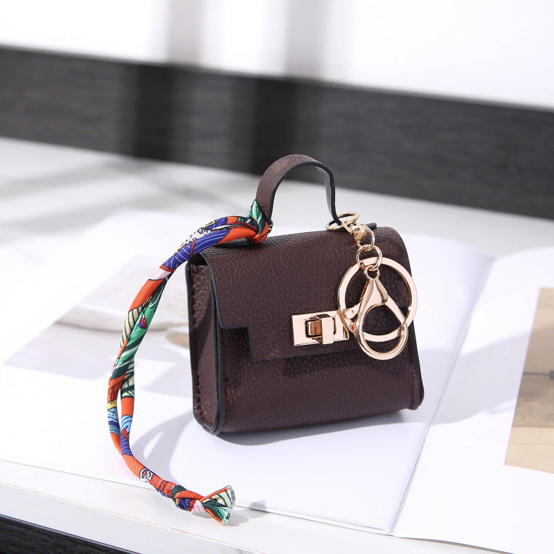 Mini Bolsa Kelly PVC Monedero Llavero Cierre Candado Unisex 7.5x4x7cm 11 Colores