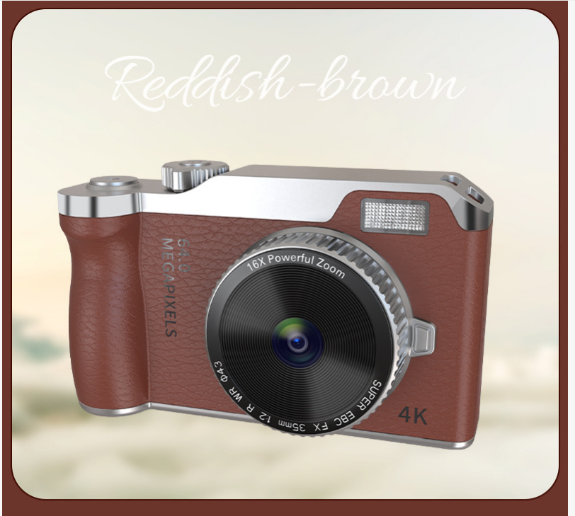 Cámara Digital Retro 4K HD Portátil para Estudiantes Niños Foto y Video Regalo