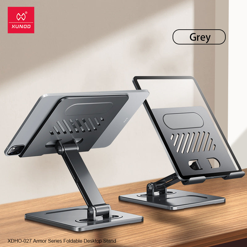 Soporte Metal Plegable Universal para Tablet iPad y Smartphone con Disipación de Calor y Diseño Lazy