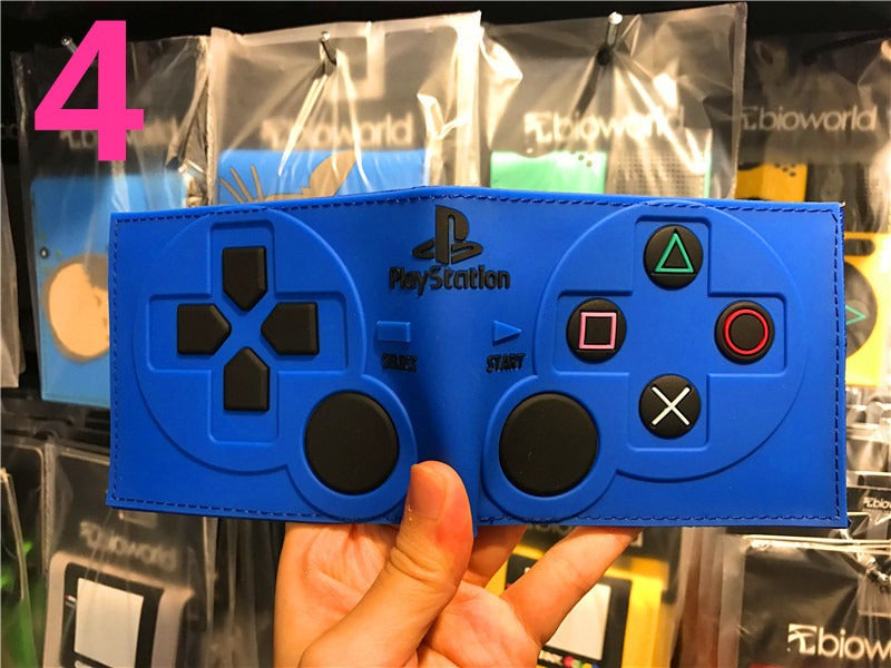 Cartera Corta Diseño PlayStation PS4 Botones Control Gamer Wallet Hombre Joven Friki