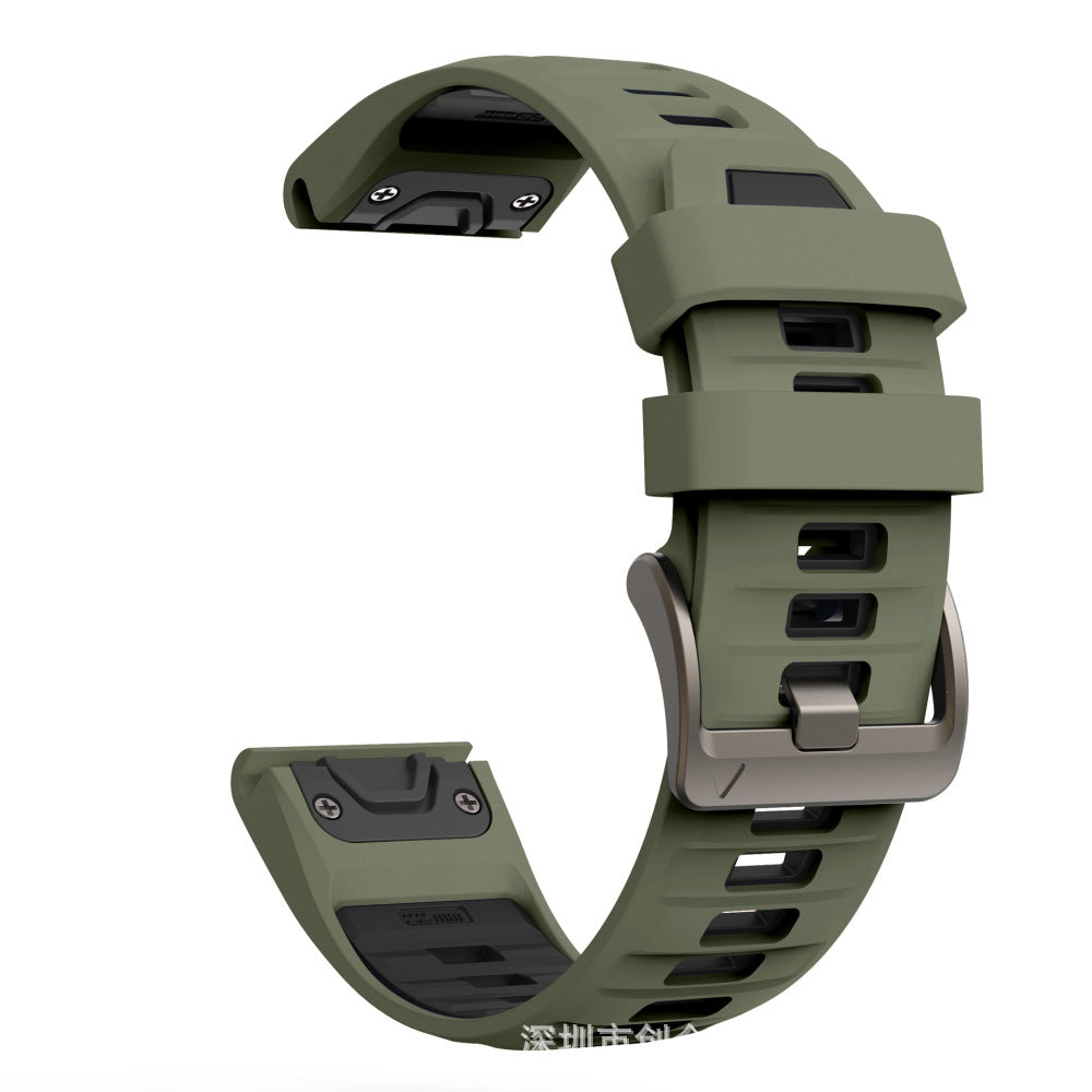 Correa de Silicona para Garmin Fenix 8 – Serie 43/47/51mm, Liberación Rápida, Estilo Deportivo