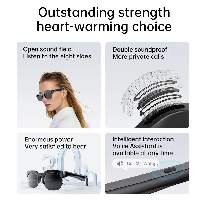 Lentes Inteligentes Bluetooth 6.0 con IA Música Llamadas Traducción Deportivos Batería Larga