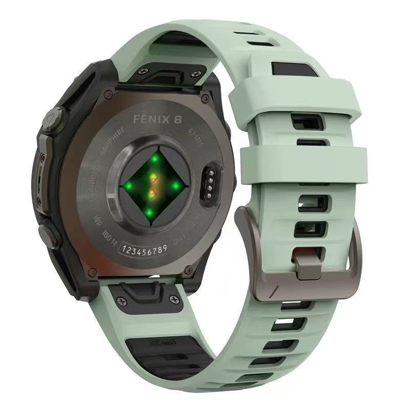 Correa de Silicona para Garmin Fenix 8 – Serie 43/47/51mm, Liberación Rápida, Estilo Deportivo