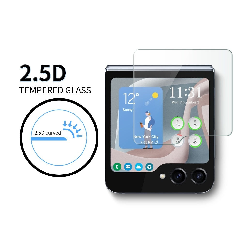 Protector de Pantalla Exterior Samsung Galaxy Z Flip 5 / 6 / 7 y W24 / W25 Vidrio Templado HD Anti-Espías | 4 Tipos