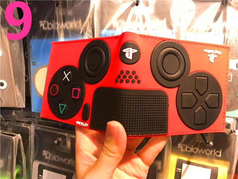Cartera Corta Diseño PlayStation PS4 Botones Control Gamer Wallet Hombre Joven Friki