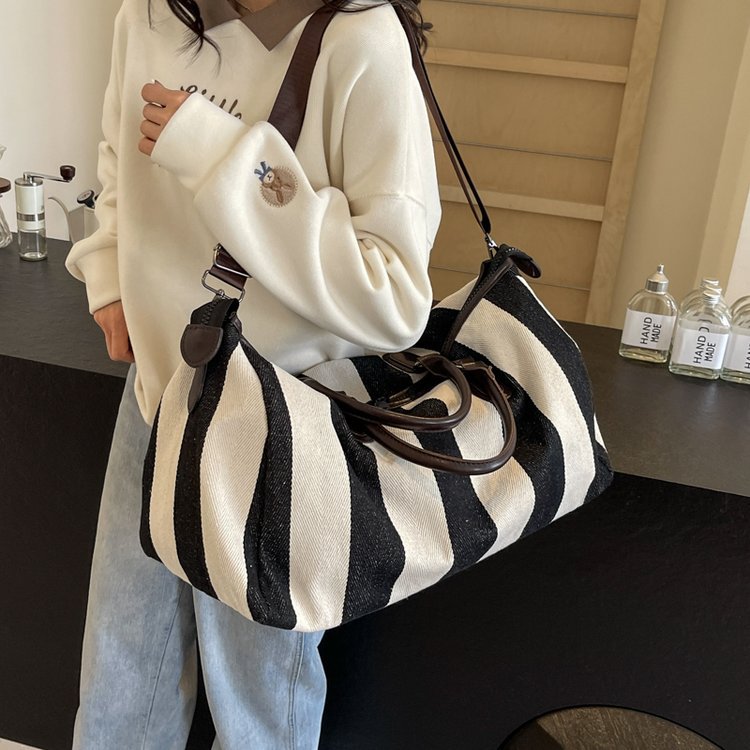Bolso Tote Mujer Canvas Lona Grande Multibolsillos Escuela Trabajo Compras Casual
