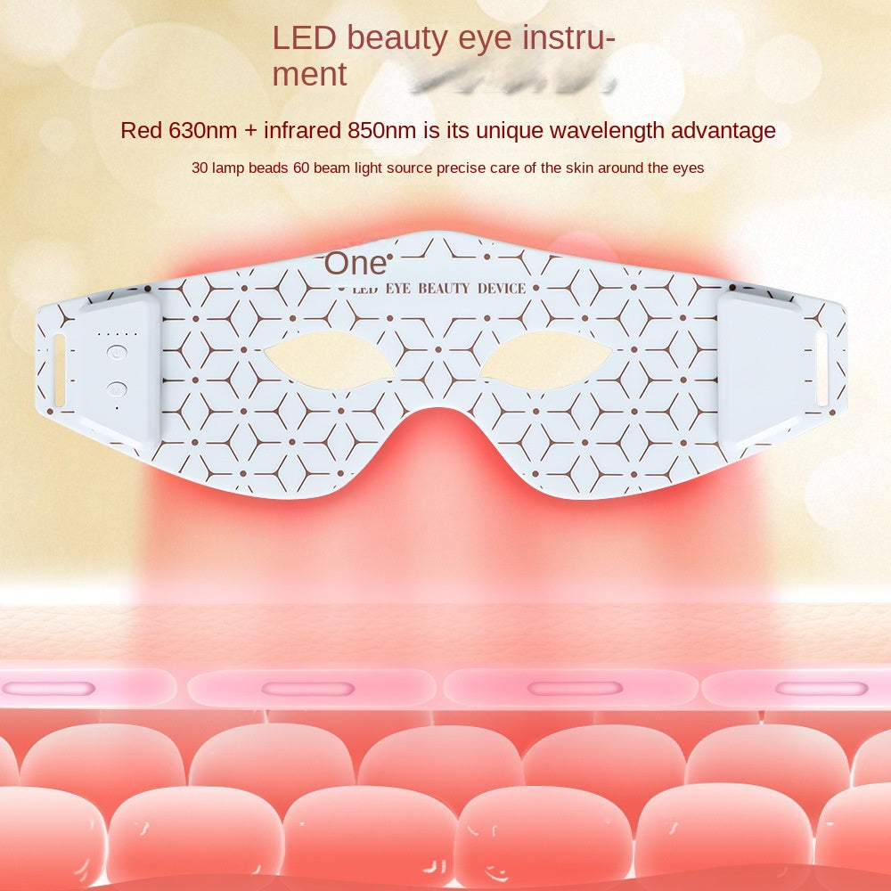 Masajeador de Ojos Facial con Silicona y Luz Roja LED Anti-Ojeras y Bolsas Recargable USB | Blanco / Negro / Rojo