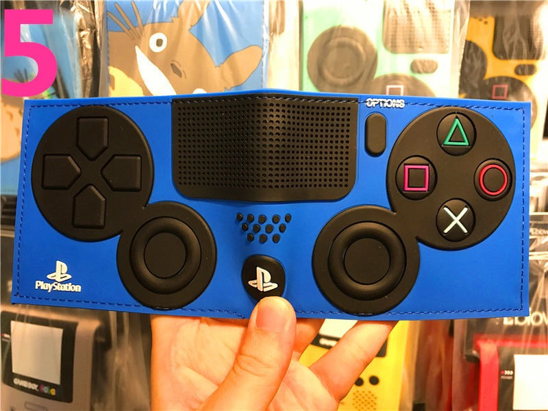 Cartera Corta Diseño PlayStation PS4 Botones Control Gamer Wallet Hombre Joven Friki