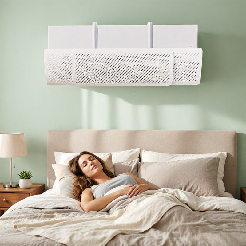 Deflector Aire Acondicionado Ajustable 58.5-95.5cm Sin Instalación Anti Condensación 2 Versiones
