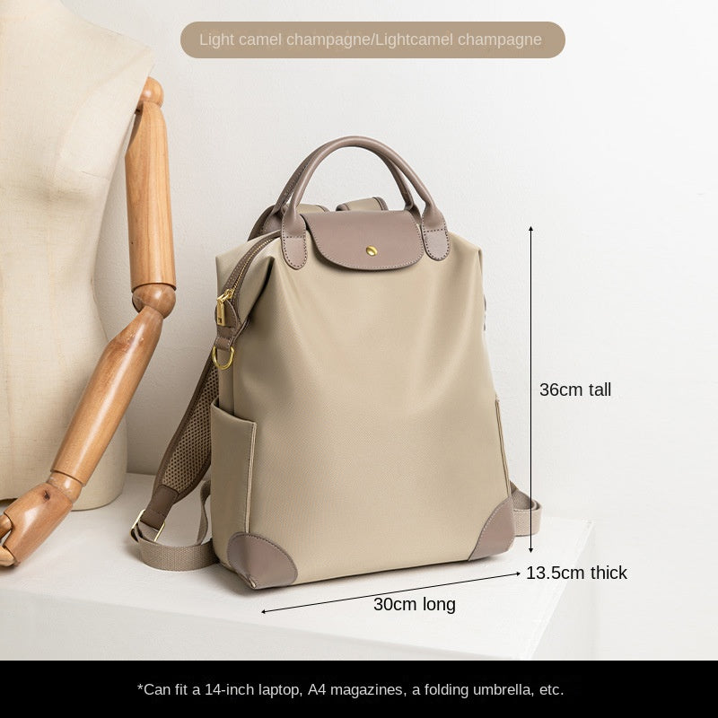 Mochila Nylon Premium Gran Capacidad Asas Cuero Ligera Negocios Viaje Commute 6 Colores