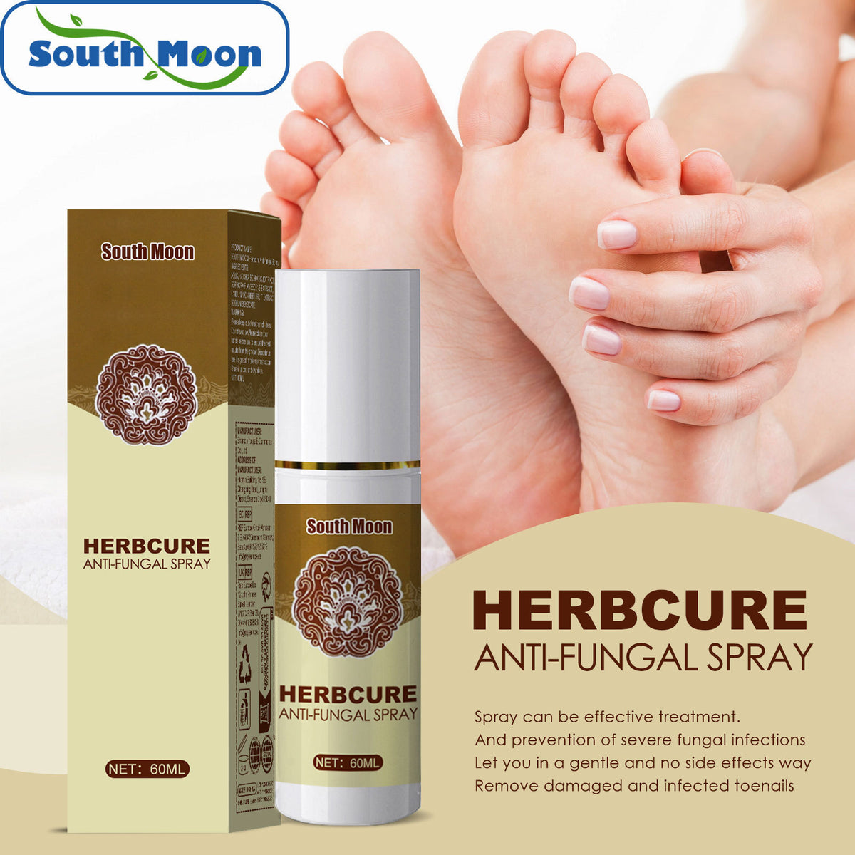 Spray Herbal Calmante para Pies Alivio de Fatiga Olor y Sudoración Excesiva con Extractos Naturales