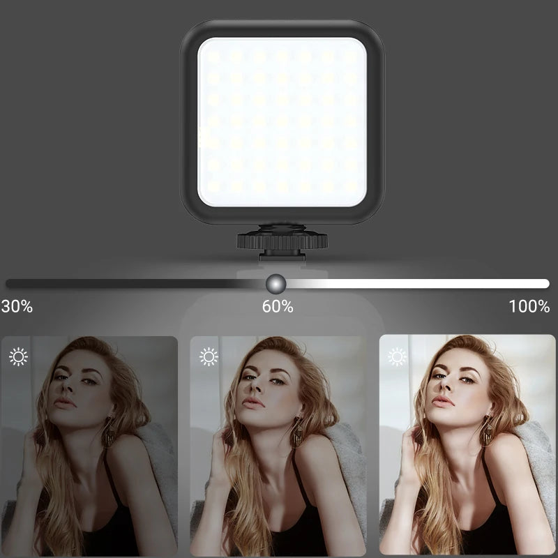 Kit de Vlogging MAMEN | Trípode, Micrófono Lavalier, Luz LED para iPhone y Android